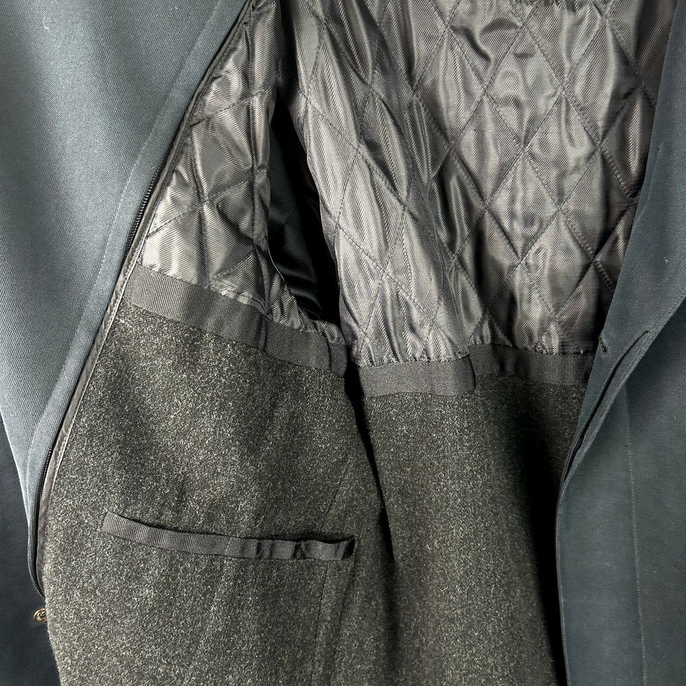 Bill Blass Mens Navy Blue Trench Coat Size 40 Short Removable Wool Liner Classic - Picture 6 of 15